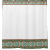 Douchegordijn met Gingko Leaf rand (Voorkant)