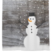 douchegordijn met kerstsneeuwman (Voorkant)