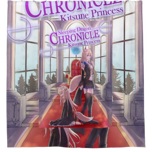 douchegordijn met keukenprinses (Voorkant)