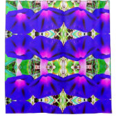 Douchegordijn met  paarse bloemen (Voorkant)