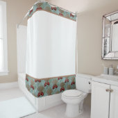 Douchegordijn met Pinecone print (In situ)