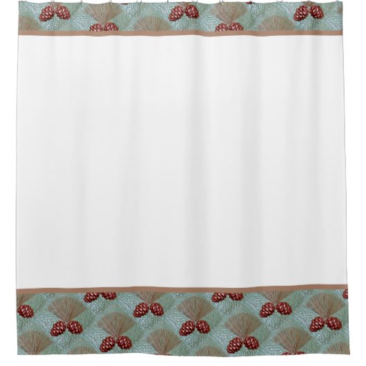 Douchegordijn met Pinecone print (Voorkant)