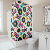 Douchegordijn met pop thema (In situ)