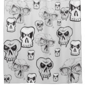 Douchegordijn met schedels (Voorkant)