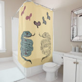 Douchegordijn met slangenprint (In situ)