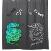 Douchegordijn met slangenprint (Voorkant)