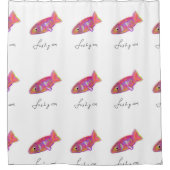 Douchegordijn met visprint (Voorkant)