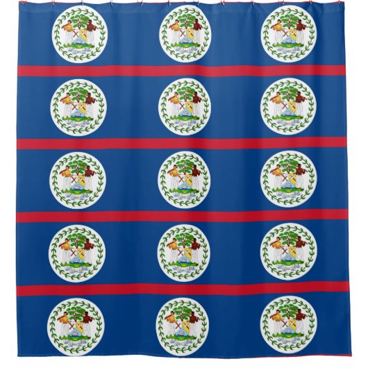 Douchegordijn met vlag van Belize (Voorkant)