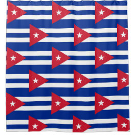 Douchegordijn met vlag van Cuba
