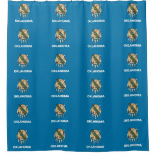 Douchegordijn met vlag van de staat Oklahoma, VS