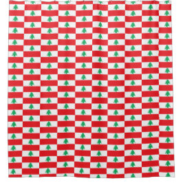 Douchegordijn met vlag van Libanon