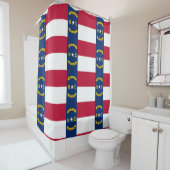 Douchegordijn met vlag van North Carolina, Verenig (In situ)