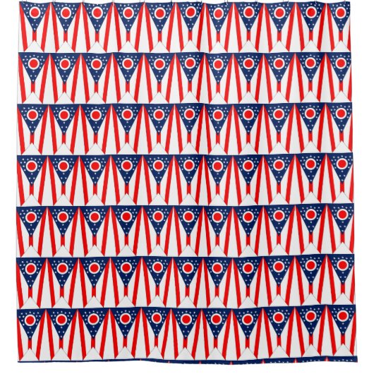 Douchegordijn met vlag van Ohio State, USA (Voorkant)