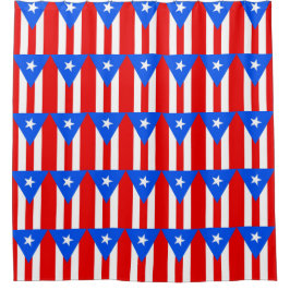 Douchegordijn met vlag van Puerto Rico, Verenigde 