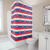 Douchegordijn met vlag van Slowakije (In situ)