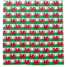 Douchegordijn met vlag van Wales, Verenigd Koninkr