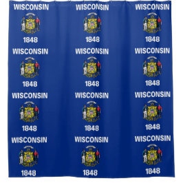 Douchegordijn met vlag van Wisconsin, Verenigde St