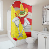 Douchegordijn Mexicaanse Sombrero Drinken (In situ)
