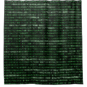 Douchegordijn "Pi" groene gloed Var02 (Voorkant)