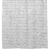 Douchegordijn "Pi" zwart/wit (Voorkant)