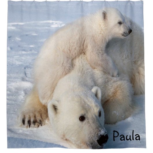 Douchegordijn Polar Beren (Voorkant)