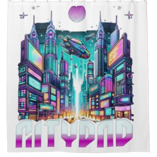 Douchegordijn Rub-dub-dub, tijd om de t te upgrade (Voorkant)