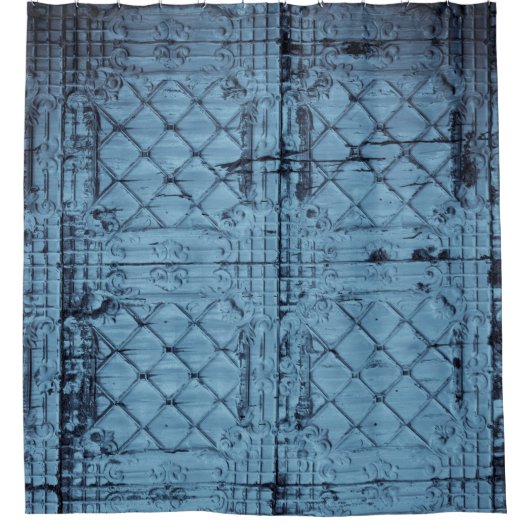 Douchegordijn Rustiek Tin Panel Plafond Country We (Voorkant)