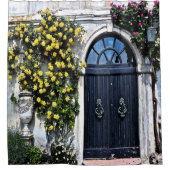 DOUCHEGORDIJN / RUSTIEKE DEUR MET ROZEN (Voorkant)