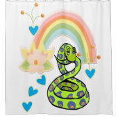 Douchegordijn Slang Regenboog Bloemen (Voorkant)