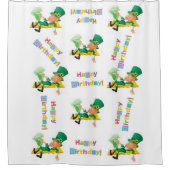 Douchegordijn St. Patrick's Day Happy Birthday (Voorkant)