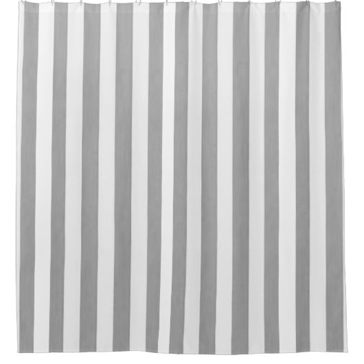 Douchegordijn Streep Grijs & Wit (Voorkant)