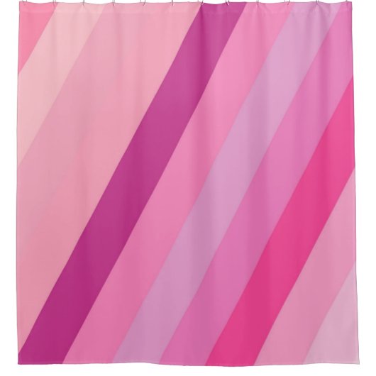 Douchegordijn Stripe Pink (Voorkant)