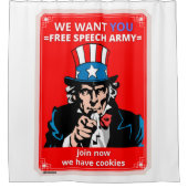 douchegordijn "UNCLE SAM" (Voorkant)