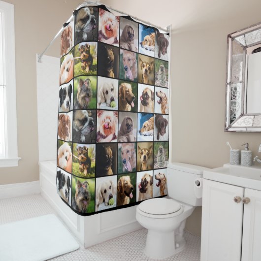 douchegordijn van hondenliefhebber (In situ)