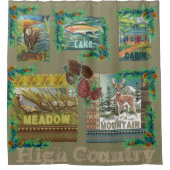 douchegordijn voor cabinehoogland (Voorkant)