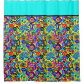 douchegordijn voor floral paisley (Voorkant)