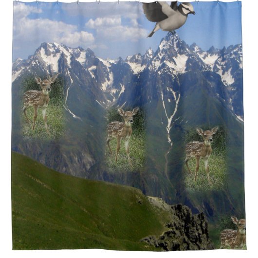 douchegordijn voor herten (Voorkant)