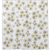 Douchegordijn wit Daisy Floral (Voorkant)