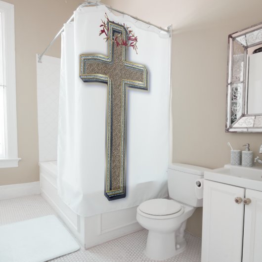 Douchegordijn witte achtergrond (In situ)