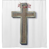 Douchegordijn witte achtergrond (Voorkant)