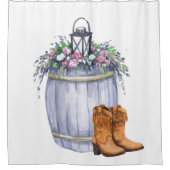 Douchegordijn Zomer Landelijke Trouw Rustiek Water (Voorkant)