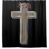 Douchegordijn Zwarde Achtergrond (Voorkant)