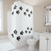 Douchegordijnpootafdrukken Douchegordijn (In situ)