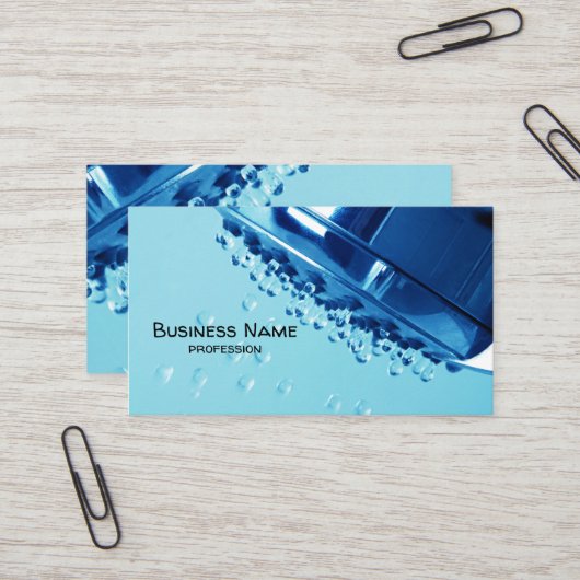 douchekop visitekaartje (Voorkant / Achterkant in situ)