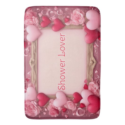 Doucheliefhebber Valentijns's badmat (Voorkant Verticaal)