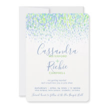 Douchen cascade groene blauwe kunst bruiloft