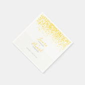 Douchen cascade warm geel grijs kunst bruiloft servet (Hoek)