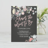 Douchen de moeder te zijn Floral Baby shower uitno Kaart (Staand voorkant)