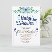 Douchen met liefde - Baby shower Uitnodiging (Staand voorkant)