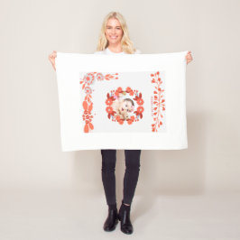 Douchen_ [Mom-to-be’s Name] met liefde! Fleece Deken